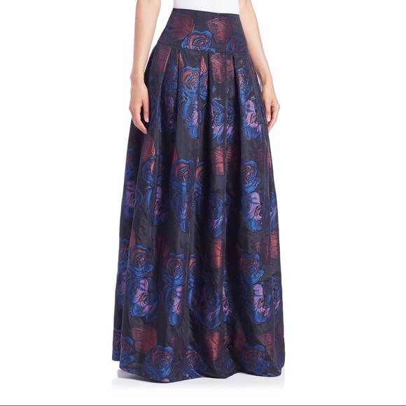 Sachin and Babi Noir imperial jacquard skirt sz 12 - Picture 2 of 4